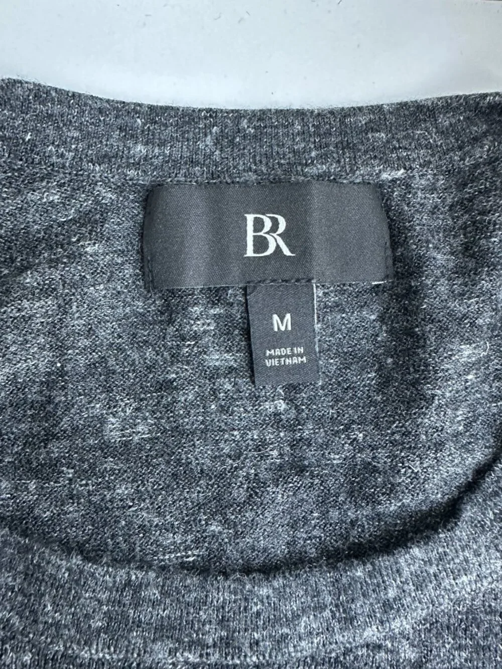 Banana Republic - Men's Merino-Linen Blend Crew-Neck Sweater - Gray (M)